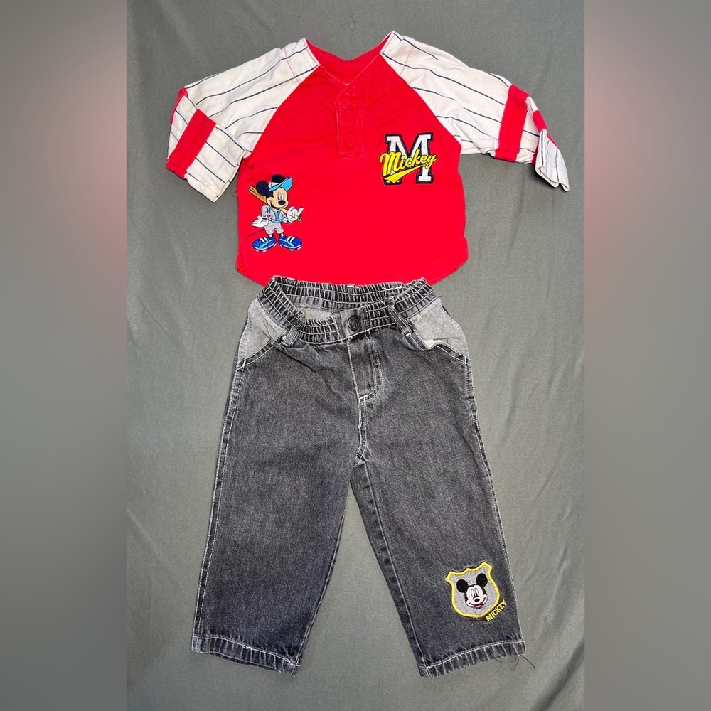 Baby Boy Vintage Mickey Mouse Outfit Sizes:12-18M